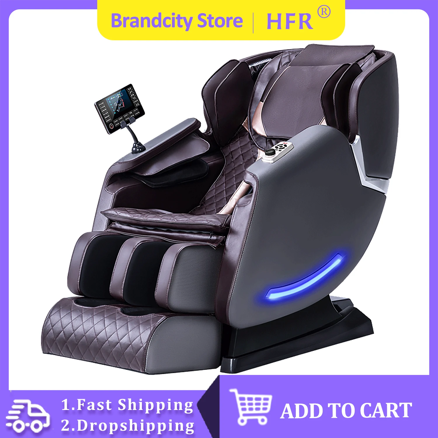 

Full Body 4D Electric Luxury Massage Chair SL Track Automatic Zero Gravity 4D Manipulator Professional Airbags StretchingMassage