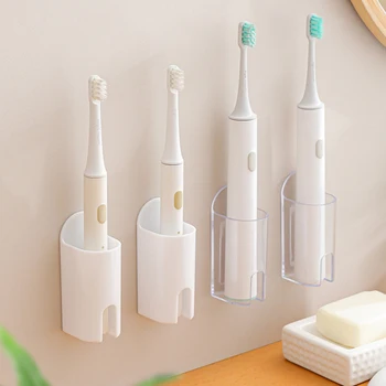 Self Adhesive Electric Toothbrush Holder Wall Mount Tooth Brush Punch-Free Rack Bathroom Organizer Holder 1
