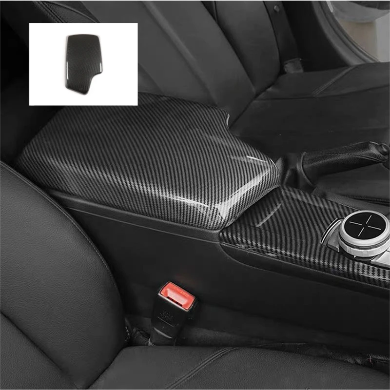 

Наклейки из углеродного волокна для BMW 3 серии 4 серии F30 F40 2013-2019, автомобильная центральная консоль для хранения и поддержания порядка, подлокотник, защитная отделка