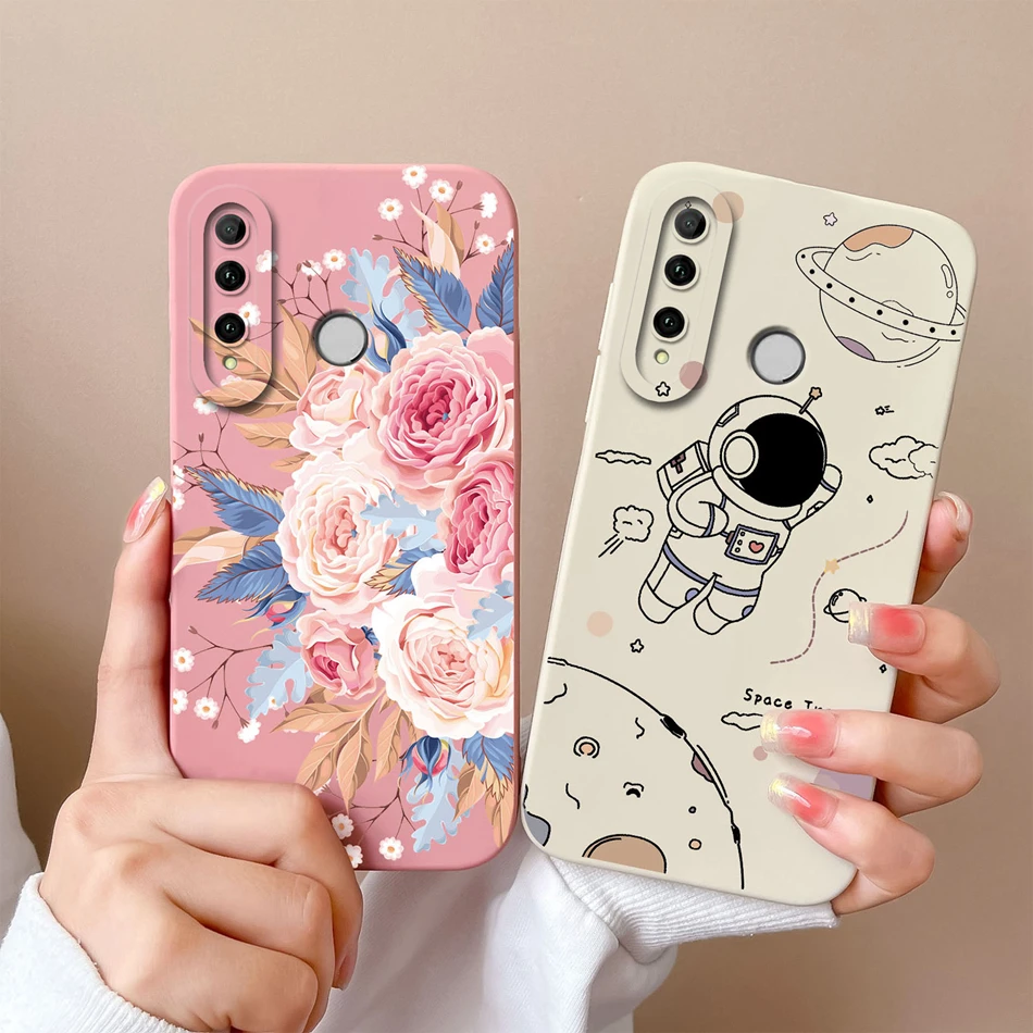 Floral Liquid Silicone Shockproof Phone Case with Camera Protection
