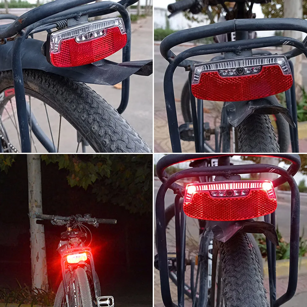 Luz Trasera Bicicleta Portaequipajes Reflector Trasero De