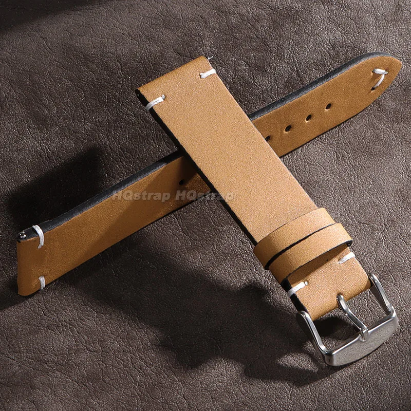 Handmade Vintage Cowhide Leather Watch Band with Quick Release