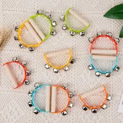 Wood Baby Hand Jingle Bells Educational Fun Toys Gifts Musical Instrument Bell Toys Handheld
