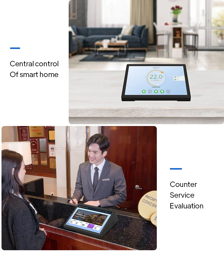 10.1 Inch Desktop Android Tablet Touch Screen POS Advertising Display Customer F