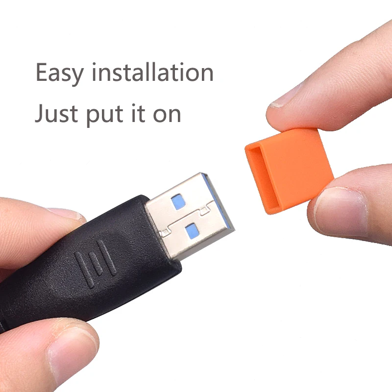 Set of 10 USB Dust and Moisture Protective Covers