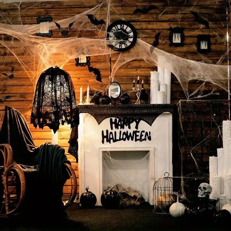 Halloween cloth, fireplace table runner, decorative cloth