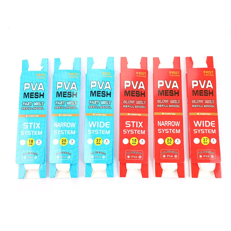 Slow Melt 18/25/37mm*5M Carp Fishing Tackle PVA Mesh Refill Roll Hair Rig Hook Bait Feeder Nets Bags Hook Water Dissolving Nets fishing feeder refill bags fishing pva bags fishing tools fishing tool fishing accessories fishing tackle