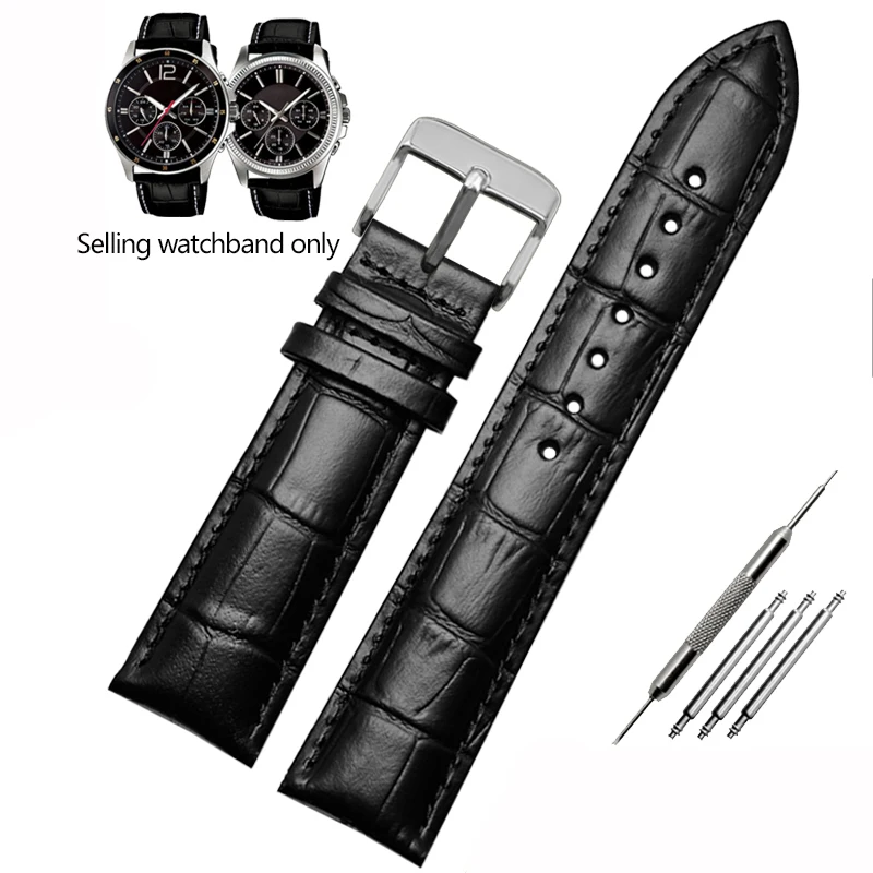 Premium Cowhide Leather Watch Strap - Business Style Bracelet, Available in 18mm, 20mm, 22mm