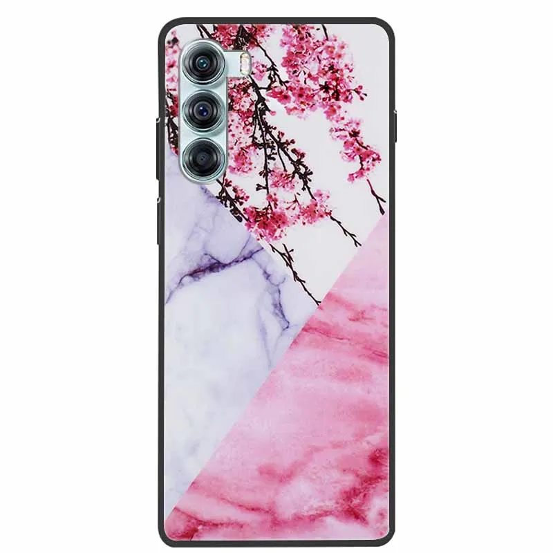 Marble Silicone Black Soft Protective Phone Case Cover