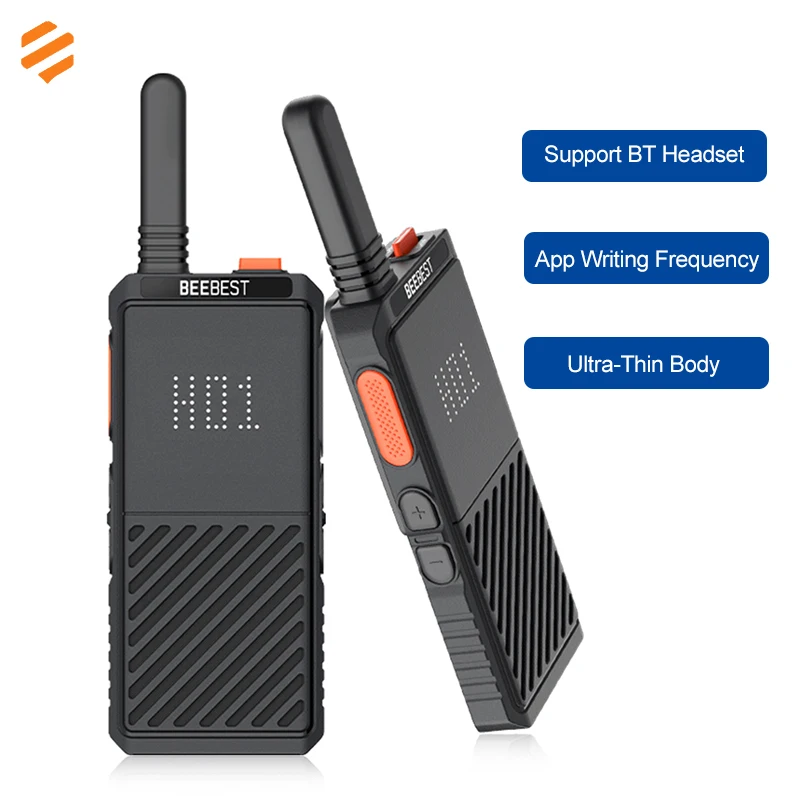 Beebest Ultra-Thin Walkie Talkie A308 Waterproof Support BT Headset Wireless Walkie-Talkie For Hunting Hotel Driving Restaurant