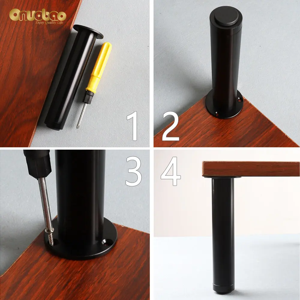 4PCS Thickened Aluminum Alloy Cabinet Foot Furniture Support Foot Cabinet Foot Adjustable Bathroom Cabinet Foot Base
