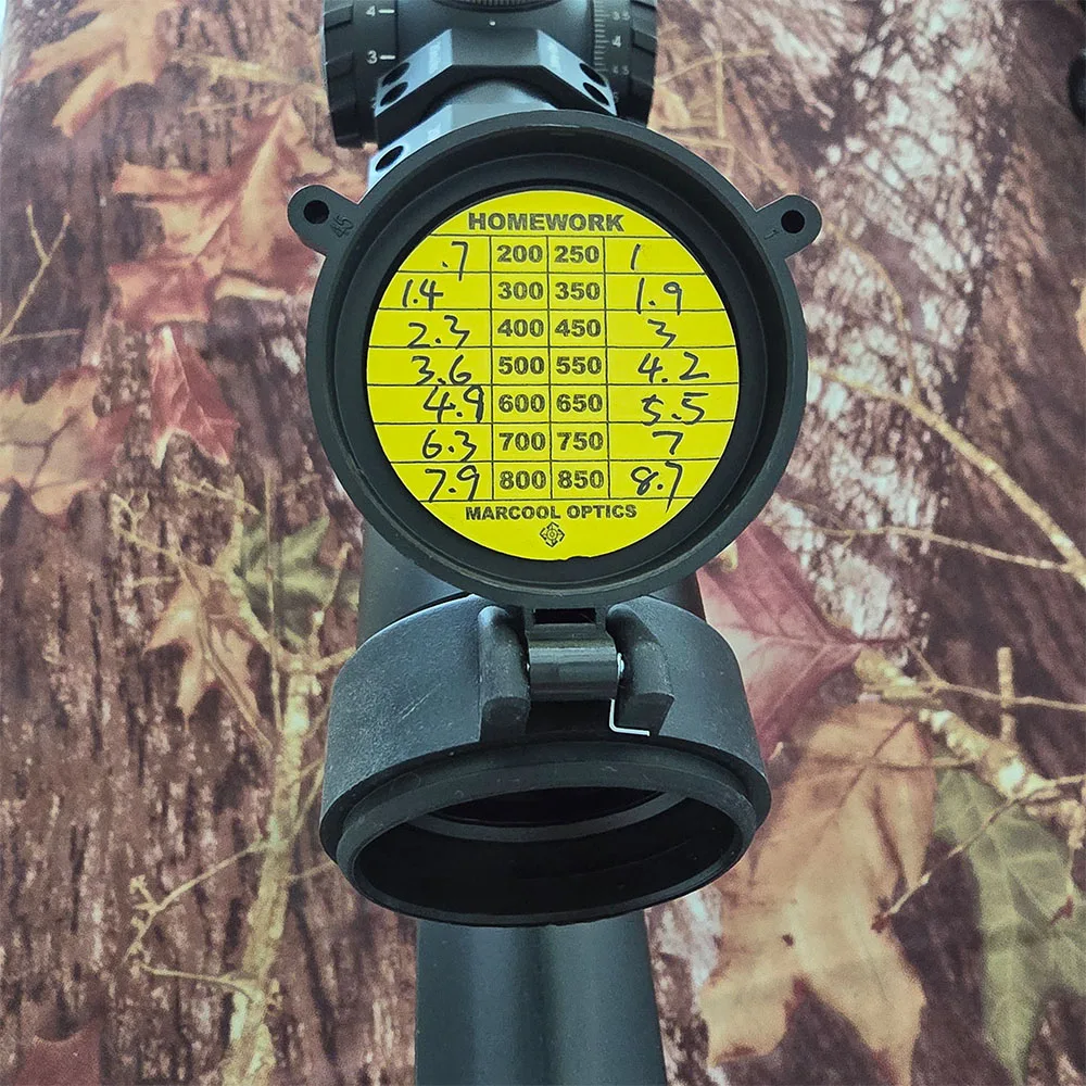 Marcool Scope DOPE Sticker Scope Sticker Recording drop Yellow 10pcs 20pcs Hunting Optics Accessoires Scope Sticker