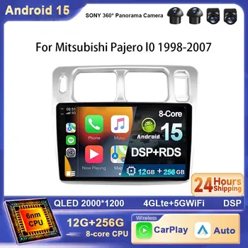 Para Mitsubishi Pajero iO Pinin 1998 - 2007 Android 15 Carplay Radio de coche reproductor Multimedia navegación GPS Auto 4G WIFI BT 1
