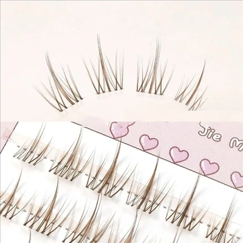 MIAOJIE Brown Sunflower False Eyelashes Black Natural Manga Lashes Anime Eyelashes Large Capacity Eyelashes Extension Chinese 2