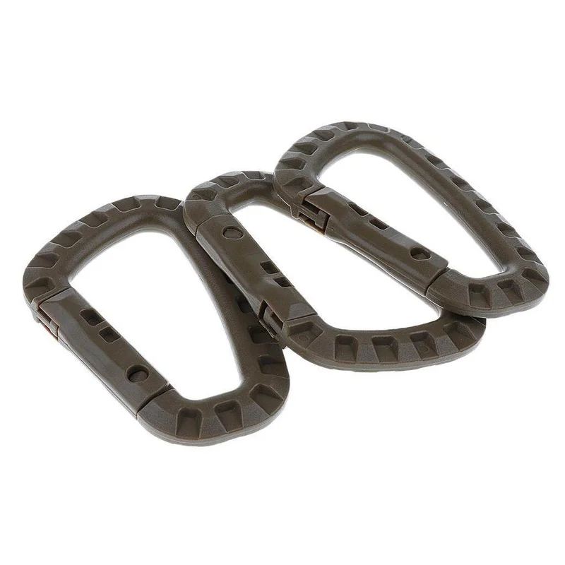 Climbing Carabiner 6x Tactical Plastic Cadet Hiking Camping