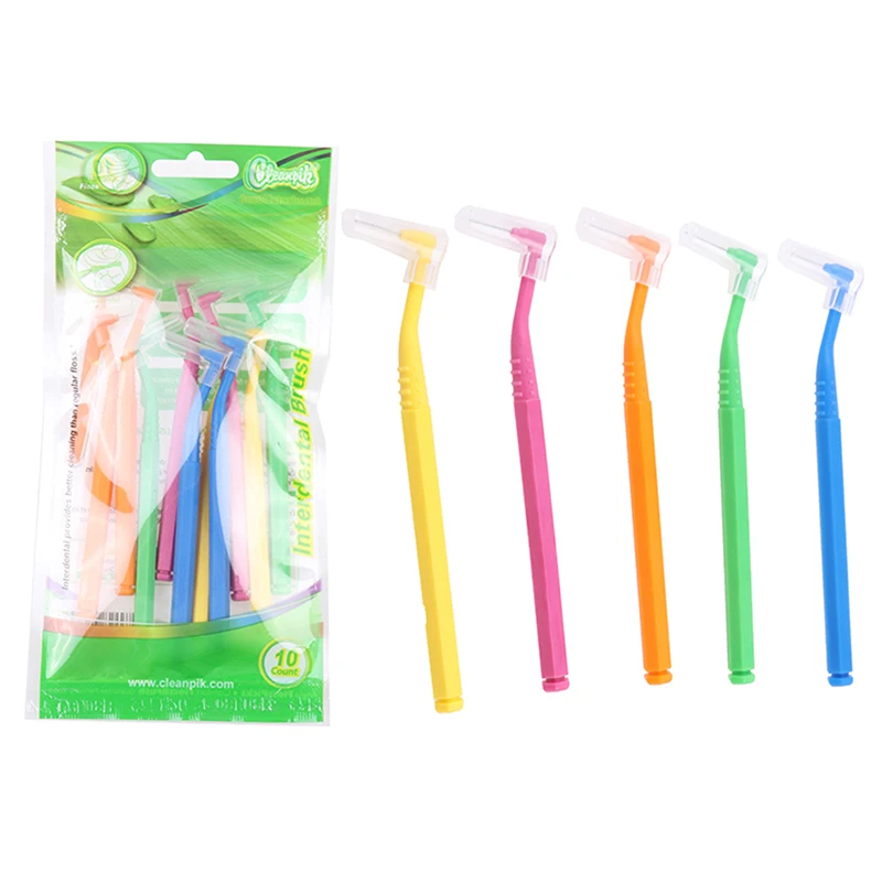 Interdental Brush L Shape Push-Pull Teeth Whitening  Tooth Pick Tooth Orthodontic Toothpick Picks Tooth Gap Cleaning Oral Care