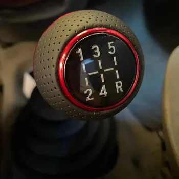 5 Speed Universal Car Gear Shift Knob For Manual Transmission Leather and Aluminum Base Replace Original Car Knob Directly 1