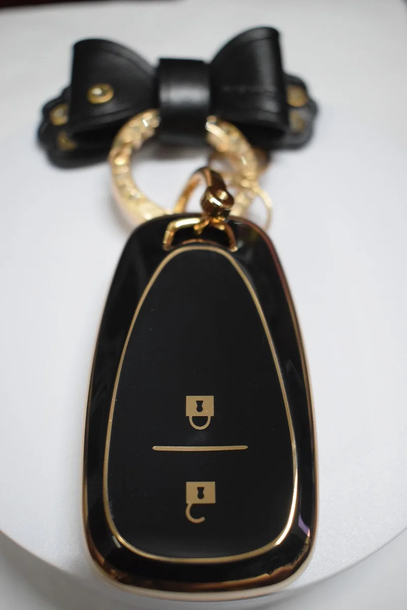 Bow Keychain Car Key Case Cover for Chevrolet Onix Equino Orlando Cruze Spark Sonic Camaro Volt Bolt Trax Malibu Blazer Traverse