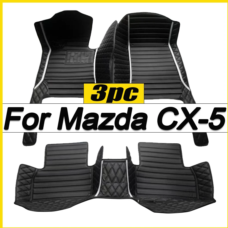 

Car Floor Mats For Mazda CX-5 CX5 KF 2017~2023 Leather Luxury Mat Rugs Carpet Full Set Auto Interior Parts Car Accessories 2018