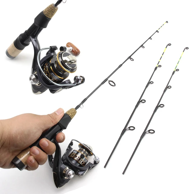 Cheap Ice Fishing Rod and Reel Set 55cm Fishing Rod with Fishing Reel  Winter Outdoor Sports Fishing Set
