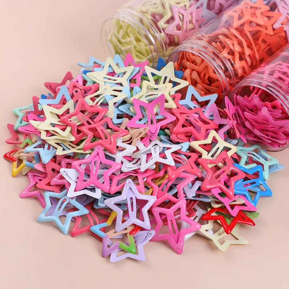 20pcs/set Lovely Colorful Star BB Hair Clips for Baby Girls Y2K Cute Metal Hairpins Barrettes Headwear Kids Hair Accessories 3