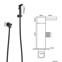Bathroom Bidet Faucet Strong Pressure Shower Tap Clean Washer Mixer Muslim Hot$Cold Water Mixer Square Shower Sprayer Head Crane 2