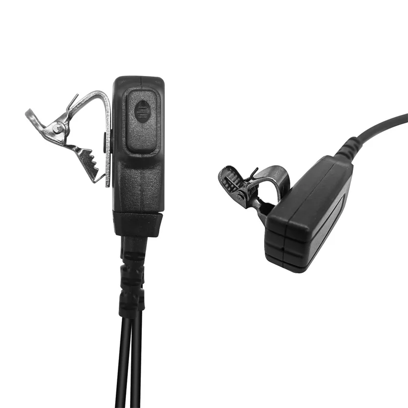 RISENKE-D-Ring PTT Mic Earpiece Headset,for Motorola T200TP,T260,T100,T100TP,T402,T460,T465,T600,T605,T800,Talkabout Radio,2Pcs