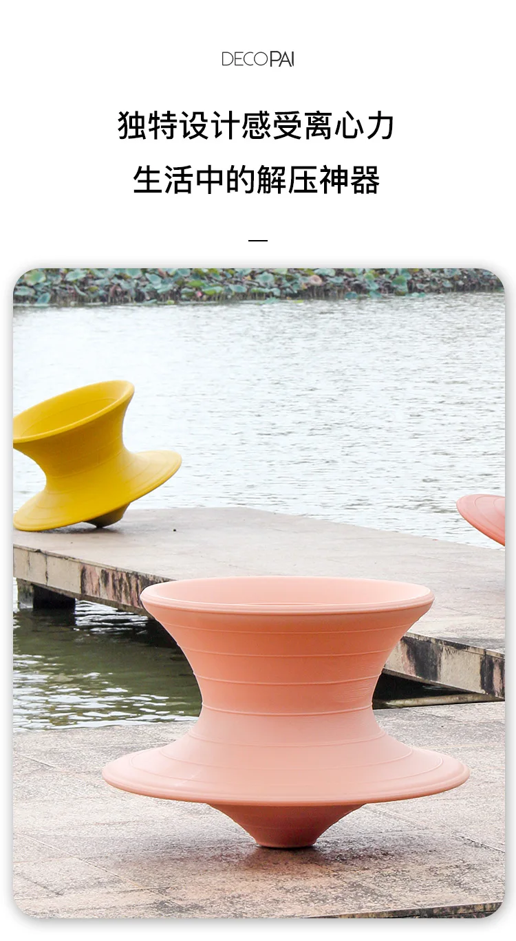 Description Picture 6 of itemSwivel Floor Lounge Chair Modern Cute Yellow Kids Outdoor Designer Chairs Single Plastic Chaises Salle Manger Nordic Furniture