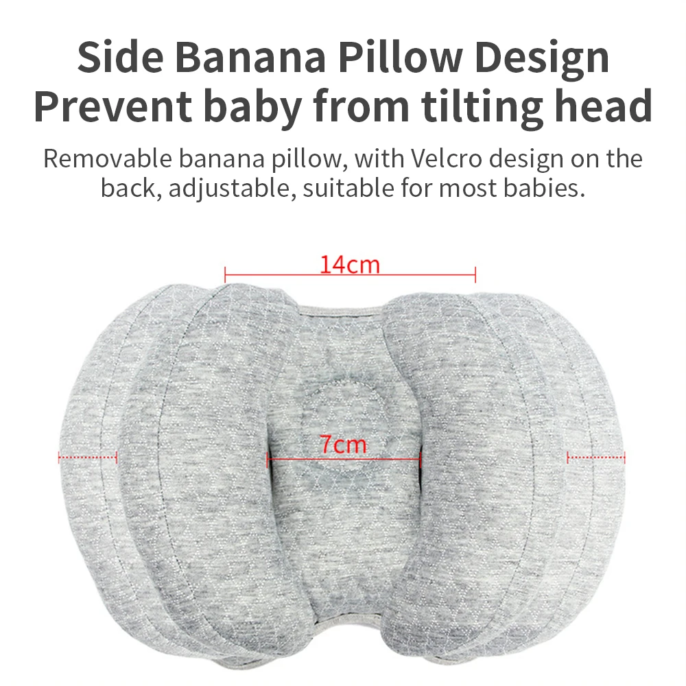 Baby Stroller Pillow Car Seat Head Fixed Neck Pillows Bend Shape Sleeping Protection Headrest Cushion Infant Anti-head Mat 3