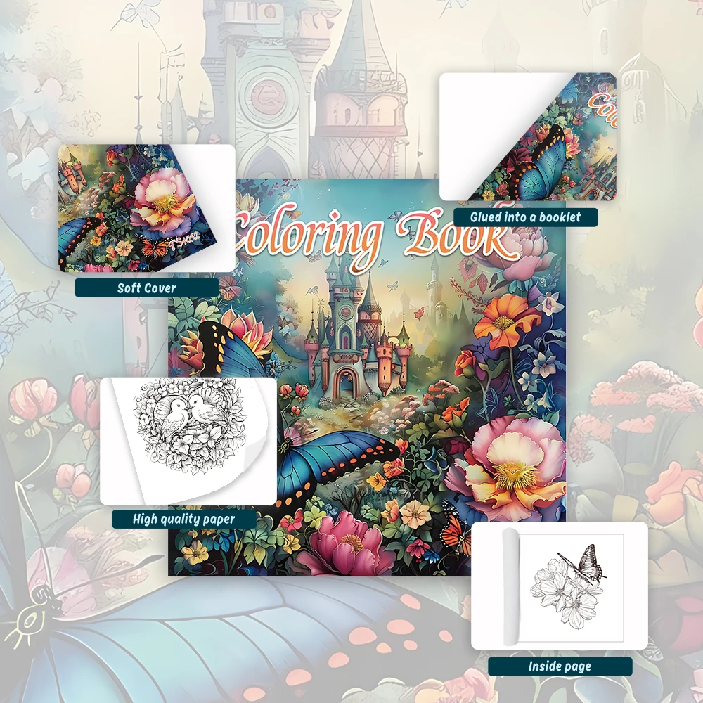 1pc,Adult coloring book,30 sheets different patterns 8.3x8.3''100gsm,is a Valentine's Day Easter holiday gift 3