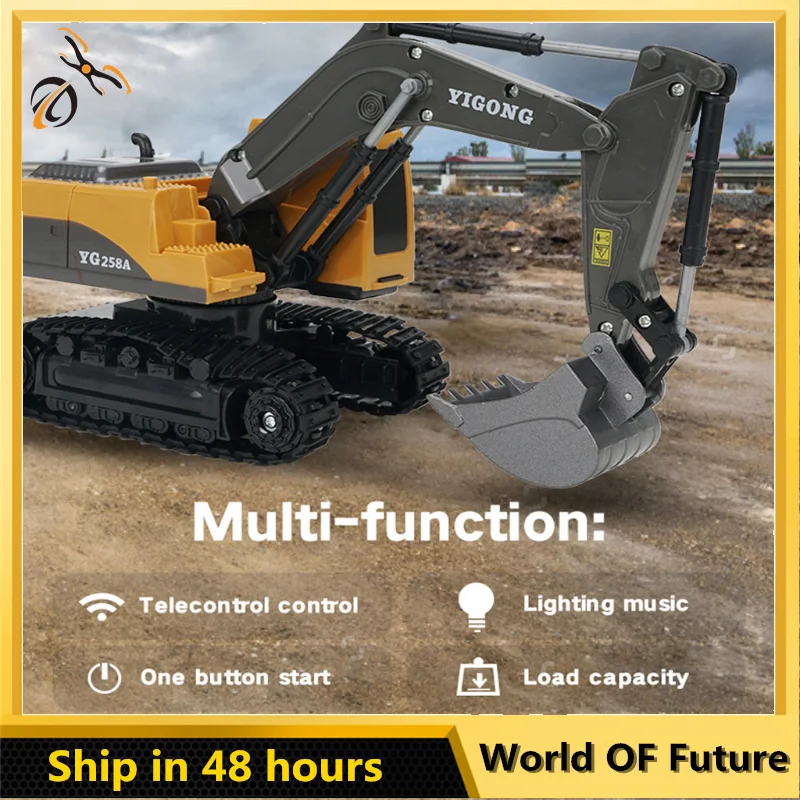 

RC Excavator Dumper RC Car 2.4G Remote Controlled Engineering Vehicle Crawler Truck Bulldozer Children Toys for Boys Kids Gifts