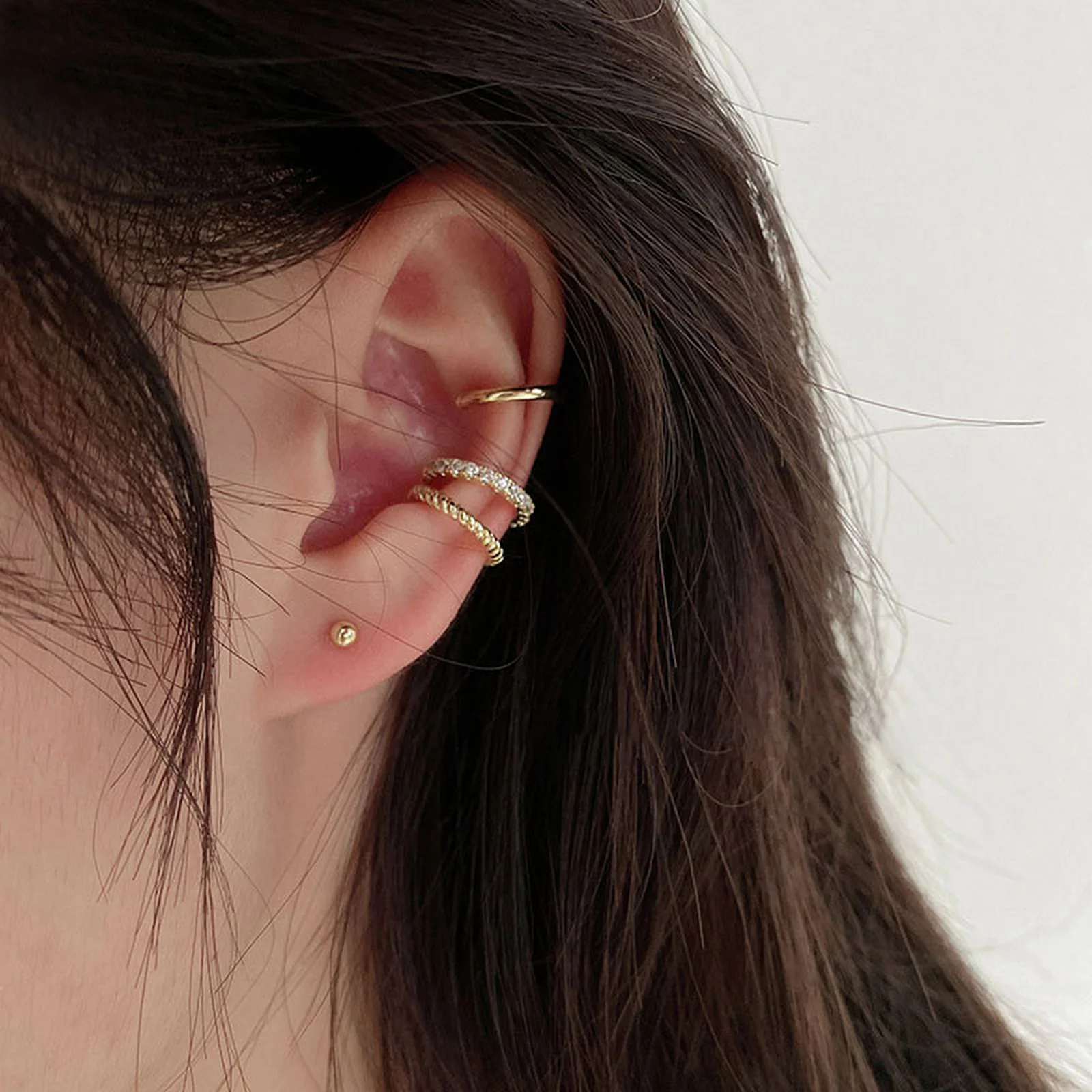 Women Gold Color Ear Cuff Non-Piercing Ear Clips Fake Cartilage Earrings Clip Earrings For Women Jewelry without Hole ear clip earrings clip earrings ear clip