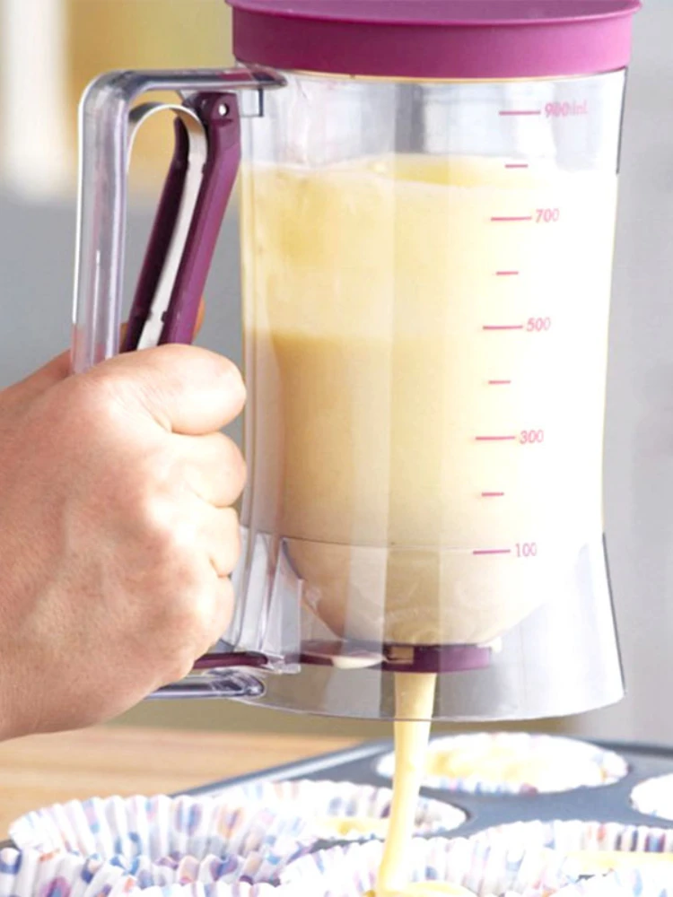 900ml Batter Dispensers Batter Flour Paste Dispenser For Pancake Cookie Cupcakes Cake Muffins Measuring Cream Dough Dispensador
