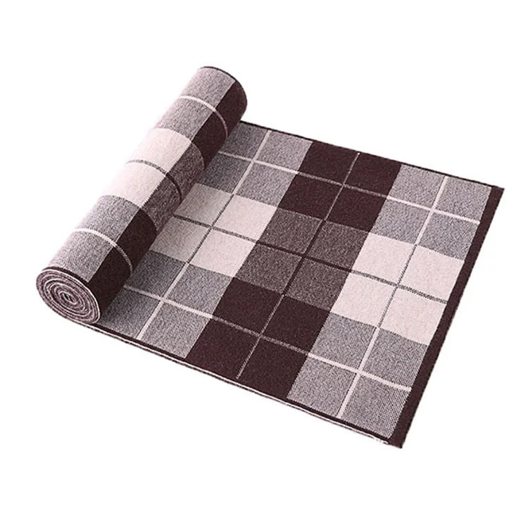 Stickad herrscarf Ny stil herrscarf Cashmere Woolen Scarf Färgad herrscarf_voghion.com