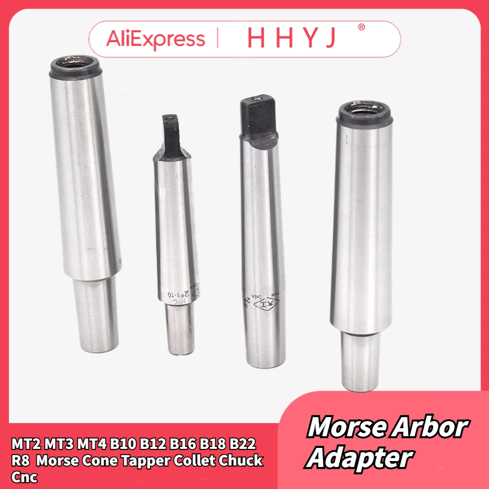 

MT2 MT3 MT4 B10 B12 B16 B18 B22 R8 M12 7/16 C12 C16 C20 C25MM morse arbor adapter morse cone tapper collet chuck cnc