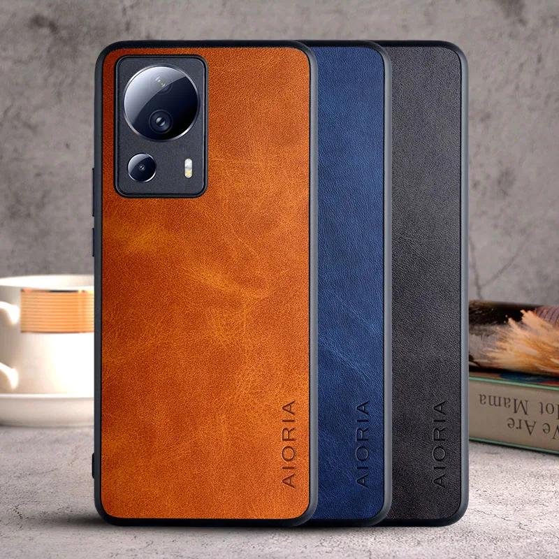 Luxury Vintage Leather Skin Case Cover