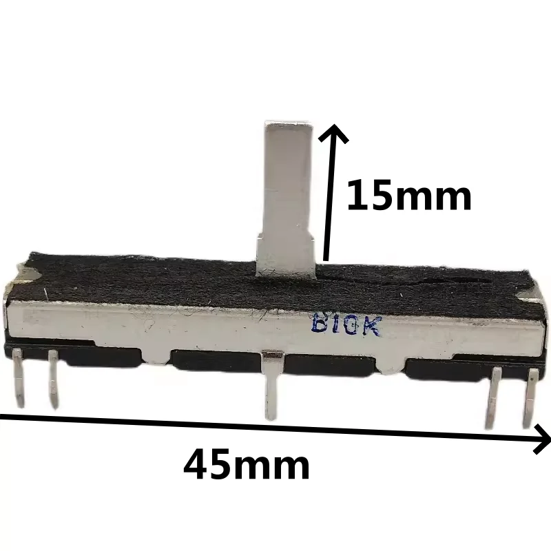Straight slip potentiometer B10K 8Pin Total length 45mm CT670 Keyboard volume putter 1pcs