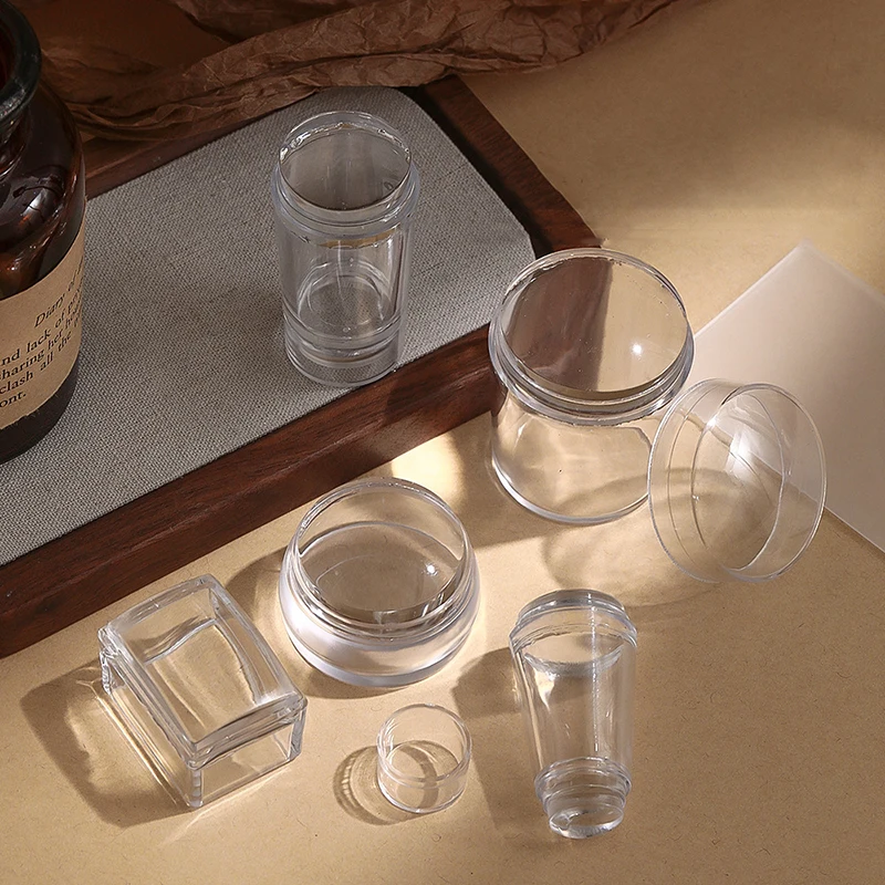 실리콘 투명 네일아트 스탬핑 키트 프렌치 매니큐어 플레이트 스탬프 폴리쉬 스텐실 템플릿 씰 스탬퍼 스크래퍼