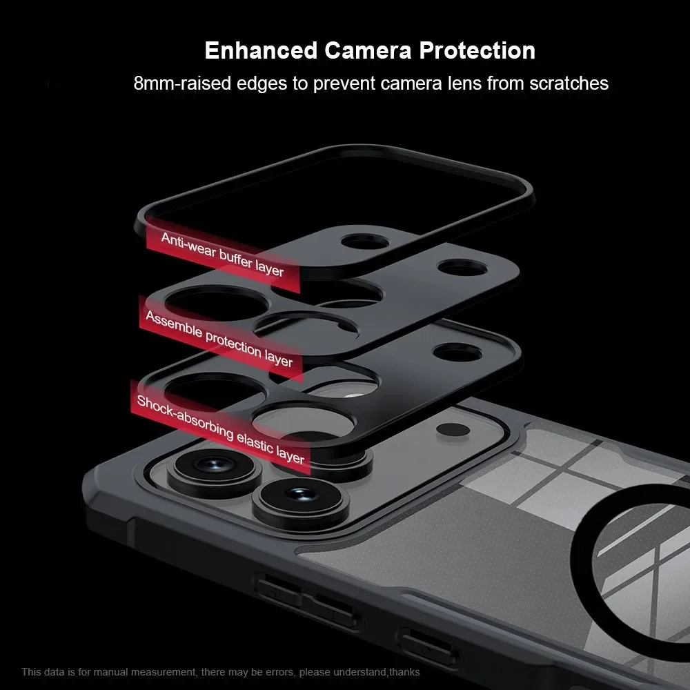 Premium Transparent Magnetic Phone Case with Four-Corner Protection