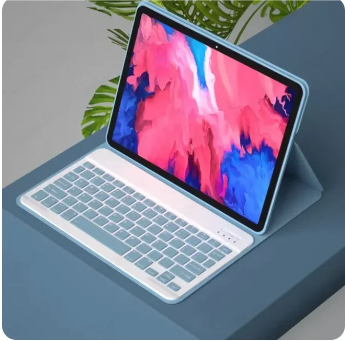 Enhanced Bluetooth Keyboard Tablet Case with Detachable Keyboard and Protective Cover