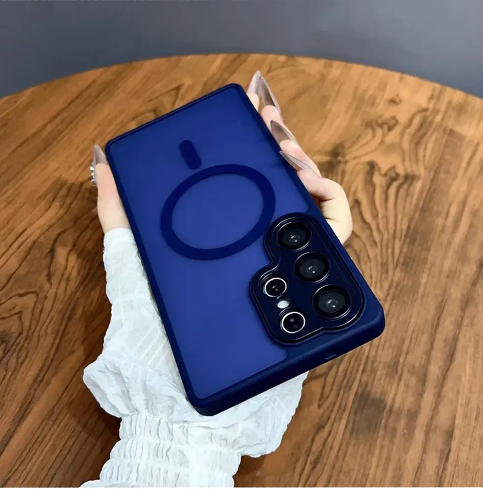 Magnetic Luxury Matte Translucent Armor Shockproof Case with Magsafe Wireless Charging Compatibility