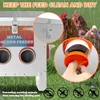 Automatic Chicken Feeder No Waste 25 Pounds Metal Poultry Feeder with Latch and Handle for Chickens Bantams Pheasants Poultry C