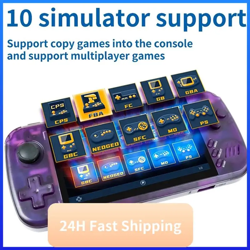 X39pro Retro Video Game Console 64GB 4.5 Inch Screen Support 2-Player Games Handheld Gamepad Children Gifts Easy To Use C