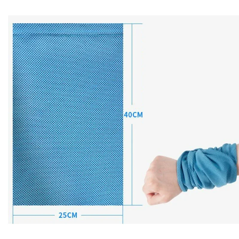 Cool Wrist Sweat Band Large Sports Towel Quick Dry Cold Feeling Hair Band Foldable Outdoor Sports Wristbands Accessories