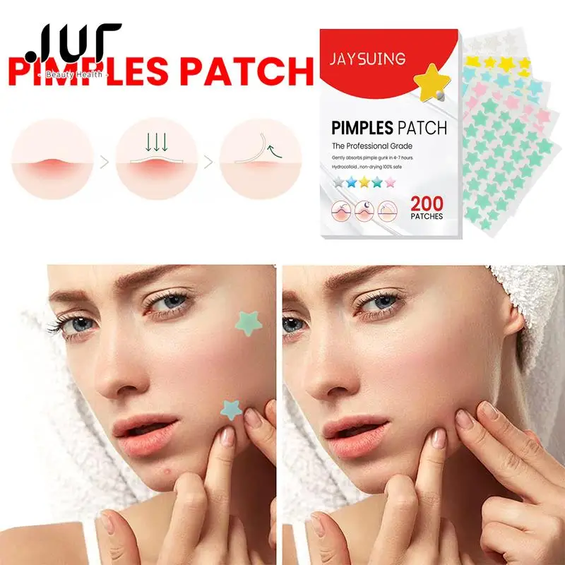 

200Pcs Invisible Acne Removal Pimple Patch Beauty Acne Tool Colorful Pimple Acne Mask Concealer Face Spot Scar Care Sticker