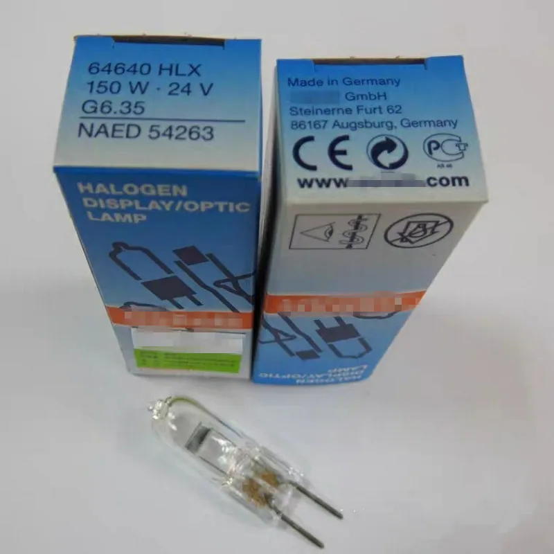 

10pcs/Lot HLX 64640 24V 150W G6.35 FCS Halogen Lamp,Surgical Projection HLX 64640 24V150W Projector Capsule Tungsten Bulb