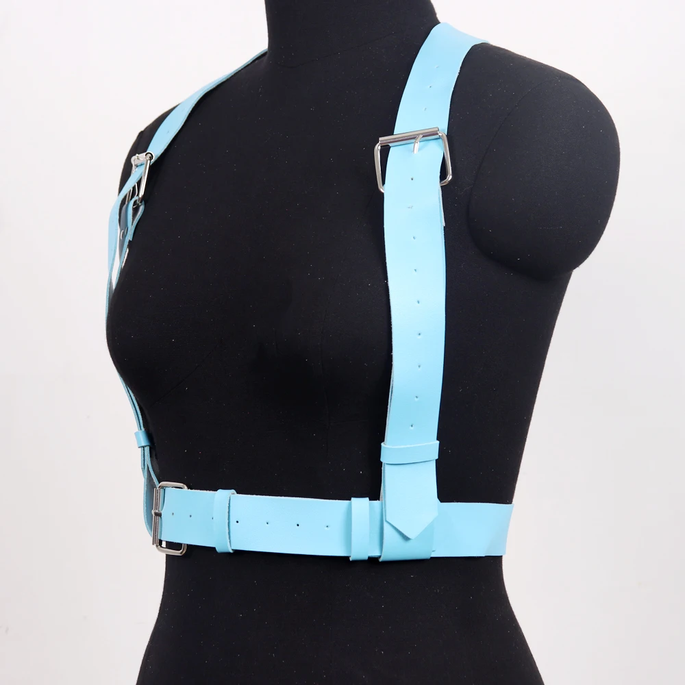 PU Adjustable Body Harness Belt for Women - Gothic Fashion Accessory