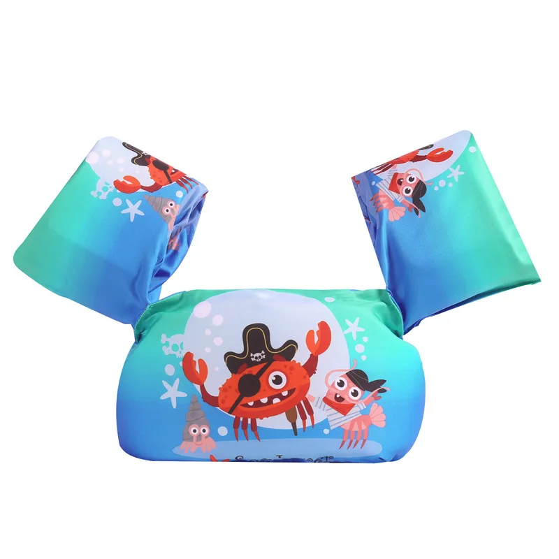Cartoon Baby Swim Float with Arm Sleeves - Adjustable Foam Safety Life Jacket