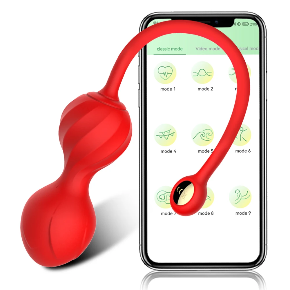 APP Kegel Ball für Frauen Vaginal Straffung Training Vibrator Benwa Ball Geisha Becken Muskel Trainer Weibliche Erwachsene Sex Spielzeug