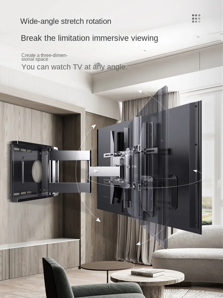 Supporto Tv Universale Staffa Girevole Telescopica A Parete Adatta Per Xiaomi Hisense Tcl Sony 65 75 Pollici